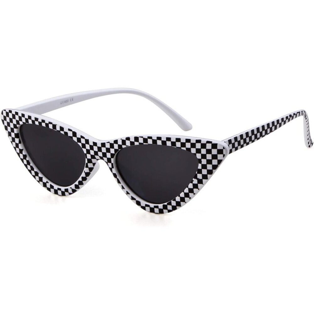 Retro Cat Eye Sunglasses Women UV 400 Fashion Trendy Narrow Frame